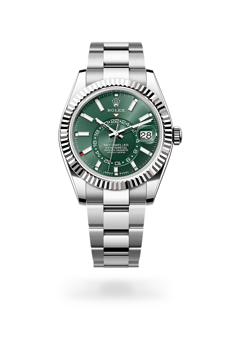 rolex Sky-Dweller in White Rolesor - combination of Oystersteel and white gold, M336934-0001 - GASSER